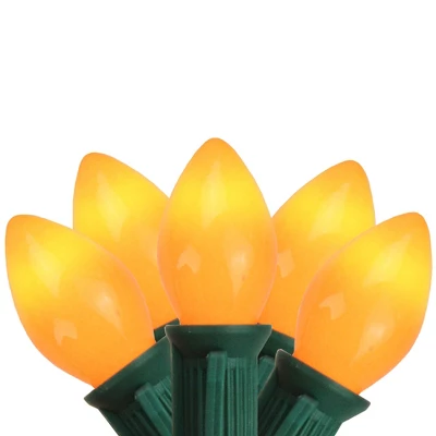 Northlight Opaque C7 Christmas String Lights - Orange - 24' Green Wire - 25ct 3 Northlight Opaque C7 Christmas String Lights - Orange - 24' Green Wire - 25ct