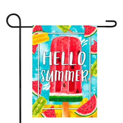 Northlight Hello Summer Popsicle Outdoor Garden Flag 12.5" X 18" 3 Northlight Hello Summer Popsicle Outdoor Garden Flag 12.5" X 18"