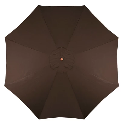 Northlight 8.5ft Outdoor Patio Market Umbrella With Wooden Pole, Brown 4 Northlight 8.5ft Outdoor Patio Market Umbrella With Wooden Pole, Brown - Image 2