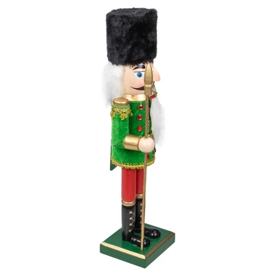 Northlight 14" Green And Red Christmas Nutcracker Soldier With Spear 4 Northlight 14" Green And Red Christmas Nutcracker Soldier With Spear - Image 2