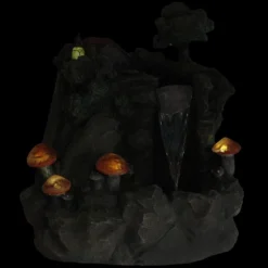Northlight 24.5" Solar LED Lighted Mushrooms By Waterfall Outdoor Patio Garden Water Fountain -Home decor GUEST 019d6306 fbee 49b4 9eb8 67448ba19a2b