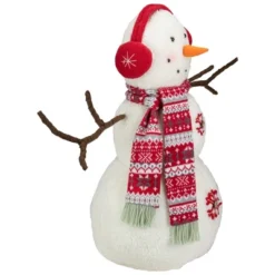 Northlight Plush Snowman With Button Snowflakes And Earmuffs Christmas Decoration - 21.5" - -Home decor GUEST 01dba3b1 ae2e 4d58 a5e8 2f733b1ec3c8