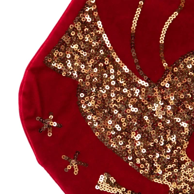 Northlight Reindeer And Snowflake Sequin Christmas Stockings - 20" - Red And White - Set Of 2 9 Northlight Reindeer And Snowflake Sequin Christmas Stockings - 20" - Red And White - Set Of 2 - Image 7