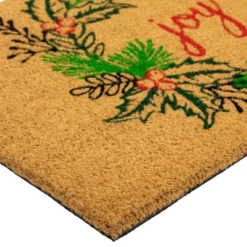 Northlight Natural Coir "Joy" Wreath Christmas Doormat 18" X 30" -Home decor GUEST 0394123a b0f5 407d 8790 1497ab2e97f0