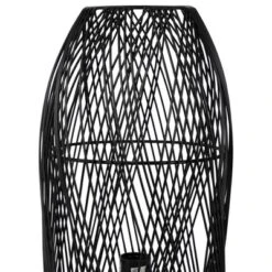 Northlight Iron Cage-Style Table Lamp With Wood Base - 15.25" - Black -Home decor GUEST 0394a6ec 4ad6 412c bc9d f6091270084f