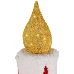 Northlight 3D LED Lighted Striped Candle Christmas Outdoor Decoration - 30" - Red And White -Home decor GUEST 03bddc25 d84a 4a34 83dc 575e3b8d28f9