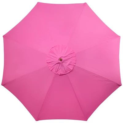 Northlight Outdoor Patio Market Umbrella With Wooden Pole - 8.5' - Pink 4 Northlight Outdoor Patio Market Umbrella With Wooden Pole - 8.5' - Pink - Image 2