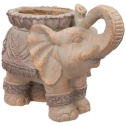 Northlight Elephant Outdoor Garden Planter - 13.75" -Home decor GUEST 043f7767 dd3e 4d76 adac a9ab2928ff21