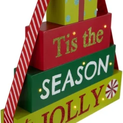 Northlight Lighted "Tis The Season To Be Jolly" Christmas Decoration - 11.75" -Home decor GUEST 045f1d92 92d5 4c69 a5e1 c1100b2ab613