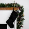Northlight Sable Faux Fur Christmas Stocking With Pom Poms - 20.5" - Black -Home decor GUEST 0526cecf 5b89 4802 a4b6 adc7e937e3f8