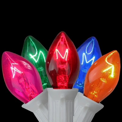 Northlight C7 Christmas String Lights - Multi Color - 24' White Wire - 25ct 3 Northlight C7 Christmas String Lights - Multi Color - 24' White Wire - 25ct