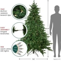 Northlight Real Touch™️Pre-Lit Full Minnesota Balsam Fir Artificial Christmas Tree - 6.5' - Warm White LED 10 Northlight Real Touch™️Pre-Lit Full Minnesota Balsam Fir Artificial Christmas Tree - 6.5' - Warm White LED -Home decor GUEST 05f347ab fcf9 49d9 9cc3 261bae0129cd