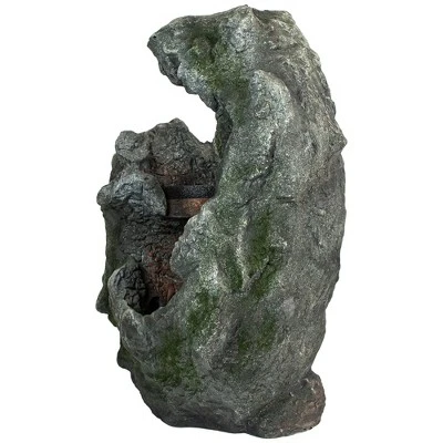 Northlight 32" Lighted Rock Waterfall Outdoor Garden Water Fountain 5 Northlight 32" Lighted Rock Waterfall Outdoor Garden Water Fountain - Image 3