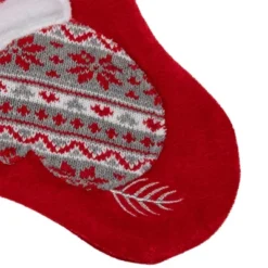 Northlight 20.5-Inch Red And White Winter Mittens Embroidered Christmas Stocking -Home decor GUEST 08301153 e7c1 4e47 970b e69788bcd8e9