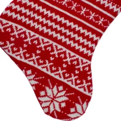 Northlight 22" Red And White Rustic Lodge Knit Christmas Stocking With Cuff -Home decor GUEST 08d7691a c14a 4241 9a6c f6d02e1327f5