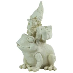 Northlight 9.75" Spring Weathered Frog And Gnome Outdoor Patio Garden Statue - Ivory -Home decor GUEST 0b05e1a4 f6f0 441d 86d7 0cf52b1f7333