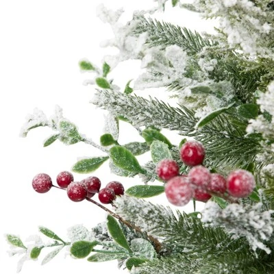 Northlight Flocked Balsam Pine Artificial Mini Christmas Tree In Burlap Base - 24" - Unlit 8 Northlight Flocked Balsam Pine Artificial Mini Christmas Tree In Burlap Base - 24" - Unlit - Image 6