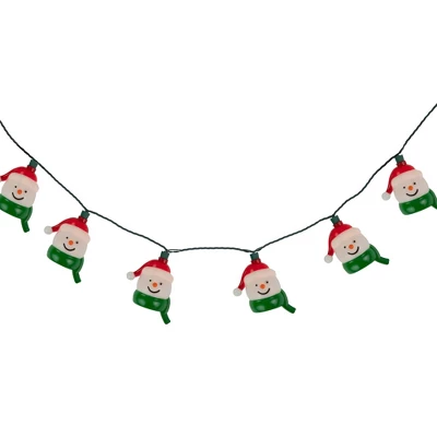 Northlight Snowman Heads With Scarves Christmas Light Set - Clear - 7.5' Green Wire - 10ct 7 Northlight Snowman Heads With Scarves Christmas Light Set - Clear - 7.5' Green Wire - 10ct - Image 5