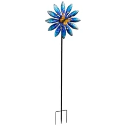 Northlight Blue Flower With Butterfly Outdoor Pinwheel Garden Stake - 4' 10 Northlight Blue Flower With Butterfly Outdoor Pinwheel Garden Stake - 4' -Home decor GUEST 0e004e51 79ba 4a56 93ac ac8a49457460