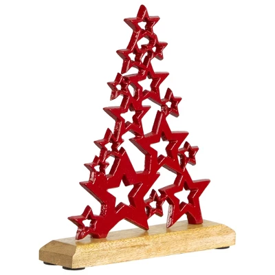 Northlight Tree Of Stars Metal Christmas Decoration - 8.75" - Red 4 Northlight Tree Of Stars Metal Christmas Decoration - 8.75" - Red - Image 2