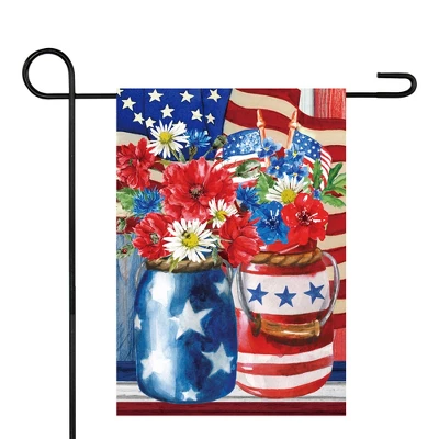 Northlight Floral Bouquet Outdoor Americana Garden Flag 18" X 12.5" 3 Northlight Floral Bouquet Outdoor Americana Garden Flag 18" X 12.5"