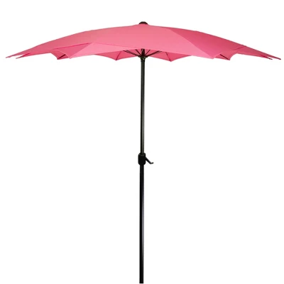 Northlight 8.85ft Outdoor Patio Lotus Umbrella With Hand Crank, Pink 8 Northlight 8.85ft Outdoor Patio Lotus Umbrella With Hand Crank, Pink - Image 6