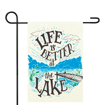 Northlight Life Is Better At The Lake Outdoor Garden Flag 12.5" X 18" 3 Northlight Life Is Better At The Lake Outdoor Garden Flag 12.5" X 18"