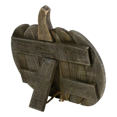 Northlight 13.75 White Wooden Pumpkin Fall Harvest Decoration 5 Northlight 13.75 White Wooden Pumpkin Fall Harvest Decoration - Image 3