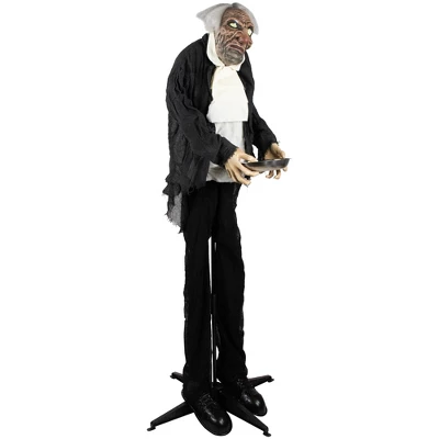 Northlight 5.5' LED Lighted Animated Butler With Sound Halloween Decoration 4 Northlight 5.5' LED Lighted Animated Butler With Sound Halloween Decoration - Image 2