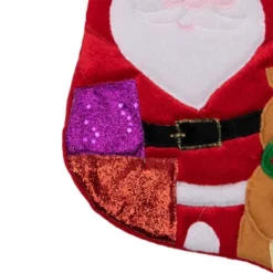 Northlight 20.5" Red And White Glittered Santa Claus And Reindeer Christmas Stocking -Home decor GUEST 165af74a 89d4 4fc5 860c bfb1bbd9f901