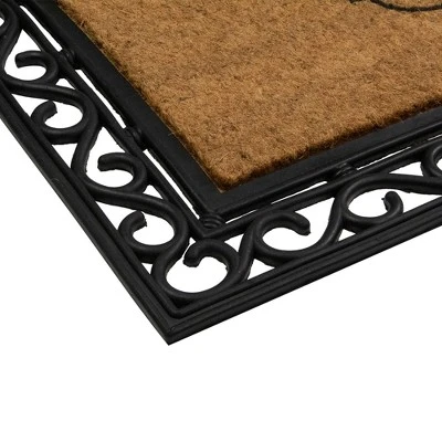 Northlight Black And Natural Coir Rectangular "Welcome" Doormat 22" X 48" 6 Northlight Black And Natural Coir Rectangular "Welcome" Doormat 22" X 48" - Image 4