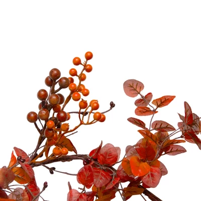 Northlight 5' Berry And Leaves Fall Harvest Artificial Garland - Unlit 4 Northlight 5' Berry And Leaves Fall Harvest Artificial Garland - Unlit - Image 2