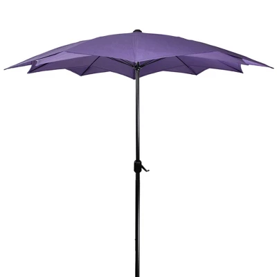 Northlight 8.85ft Outdoor Patio Lotus Umbrella With Hand Crank, Purple 5 Northlight 8.85ft Outdoor Patio Lotus Umbrella With Hand Crank, Purple - Image 3