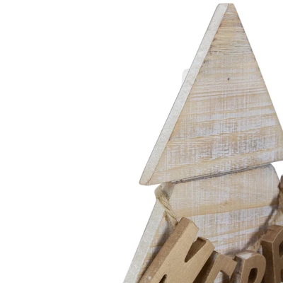 Northlight Wooden Tree "Merry And Bright" Christmas Decoration - 23" - Gold And Red 5 Northlight Wooden Tree "Merry And Bright" Christmas Decoration - 23" - Gold And Red - Image 3