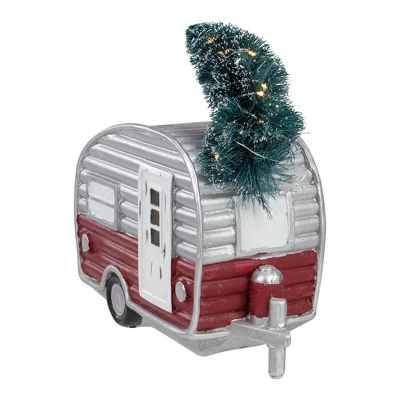 Northlight LED Lighted Camper With Pine Bough Christmas Decoration - 8.5" 5 Northlight LED Lighted Camper With Pine Bough Christmas Decoration - 8.5" - Image 3