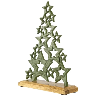 Northlight Tree Of Stars Metal Christmas Decoration - 11" - Green 4 Northlight Tree Of Stars Metal Christmas Decoration - 11" - Green - Image 2