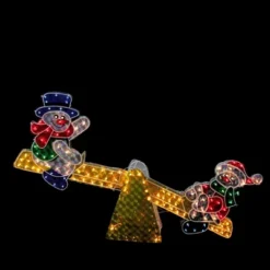 Northlight Lighted Holographic Snowmen On See Saw Outdoor Christmas Decoration - 46" - Multicolor -Home decor GUEST 1cbd4fc3 1157 4c6a 87c9 b9072c1ccd0b