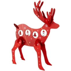 Northlight Reindeer Cut-Out Ornament Holder Christmas Decoration - 13.25" - Red And White -Home decor GUEST 1dd9e37f b9a9 4b3c 8f52 7197ed85180b