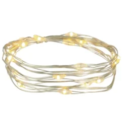 Northlight 20 Battery Operated Warm White LED Micro Fairy Lights - 6ft, Copper Wire