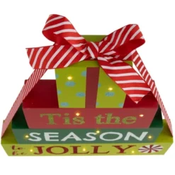 Northlight Lighted "Tis The Season To Be Jolly" Christmas Decoration - 11.75" -Home decor GUEST 2041dc5c 3fdd 4334 8712 7f7ae3d7a434