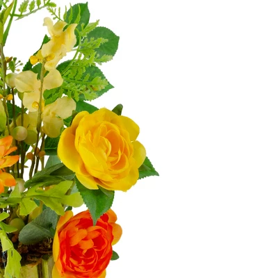 Northlight 13" Potted Ranunculus And Rose Floral Spring Table Top Decoration 4 Northlight 13" Potted Ranunculus And Rose Floral Spring Table Top Decoration - Image 2