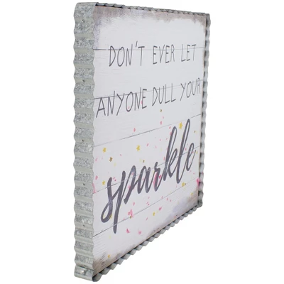Northlight Metal Framed "Don't Ever Let Anyone Dull Your Sparkle" Canvas Wall Art 12" 4 Northlight Metal Framed "Don't Ever Let Anyone Dull Your Sparkle" Canvas Wall Art 12" - Image 2