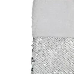 Northlight 19" White And Silver Sequin Christmas Stocking With White Faux Fur Cuff -Home decor GUEST 22657d2c fd44 457d ae36 760a5e929851
