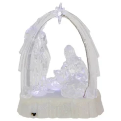 Northlight LED Lighted Musical Icy Crystal Nativity Scene Christmas Decoration - 7" -Home decor GUEST 22ab0817 cc4a 4e37 adfa b37c4aa1d006