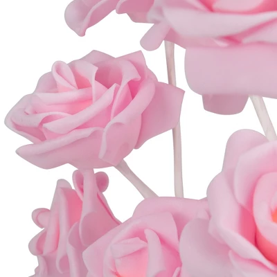 Northlight 17" LED Lighted Pink Rose Flower Tabletop Tree 5 Northlight 17" LED Lighted Pink Rose Flower Tabletop Tree - Image 3