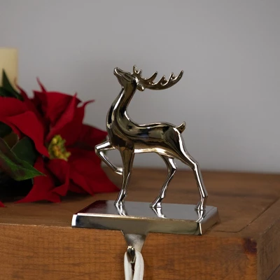 Northlight Reindeer Christmas Stocking Holder - 6" - Silver 3 Northlight Reindeer Christmas Stocking Holder - 6" - Silver