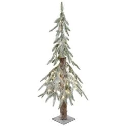 Northlight Pre-Lit Flocked Battery Operated Alpine Artificial Christmas Tree - 3' - Clear LED Lights 18 Northlight Pre-Lit Flocked Battery Operated Alpine Artificial Christmas Tree - 3' - Clear LED Lights -Home decor GUEST 24f4468d d7ae 4cee a872 c5328a84b8e6