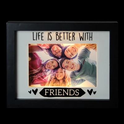 Northlight LED Lighted Life Is Better With Friends Matted Picture Frame - 4" X 6" 4 Northlight LED Lighted Life Is Better With Friends Matted Picture Frame - 4" X 6" - Image 2