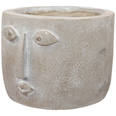 Northlight Small Face Ceramic Outdoor Garden Planter - 8.5" 6 Northlight Small Face Ceramic Outdoor Garden Planter - 8.5" - Image 4
