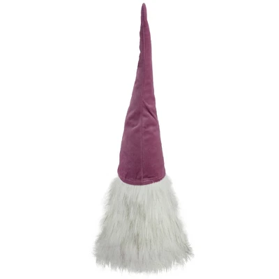Northlight Lighted Gnome With Beard And Pointy Hat Christmas Decoration - 17" - Mauve 4 Northlight Lighted Gnome With Beard And Pointy Hat Christmas Decoration - 17" - Mauve - Image 2